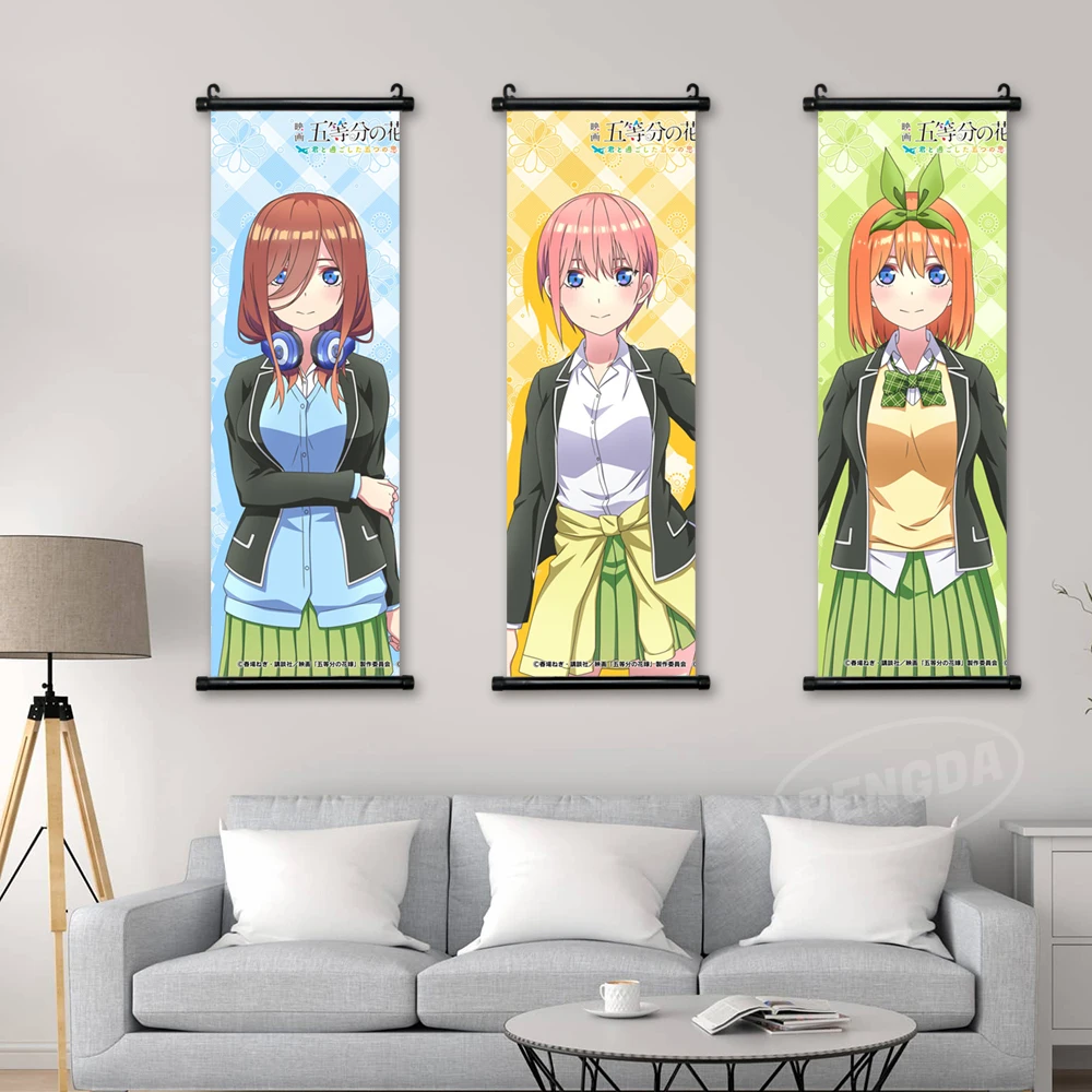 

Wall Artwork Canvas The Quintessential Quintuplets Pictures Painting Print Nakano Yotsuba Poster Nino Hanging Scrolls Home Decor