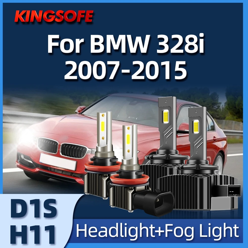 

KINGSOFE D1S светодиодный фары HID Turbo Автомобильная фара Лампа 6000K H11 для BMW 328i 2007 2008 2009 2010 2011 2012 2013 2015