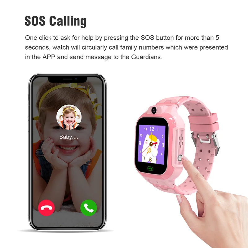 Детские Водонепроницаемые Смарт-часы с функцией отслеживания местоположения