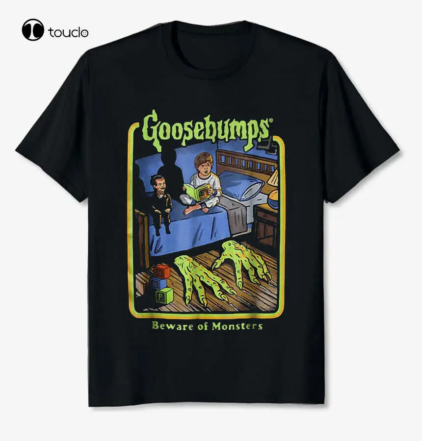 

New Goosebumps Beware Of Monsters Unisex Black T Shirt Horror Tee Size S-5XL Cotton Tee Shirt