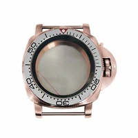 pure black inner shadow pvd electroplating rose gold watch case 42mm stainless steel case for nh35 nh36 4r 7s movement