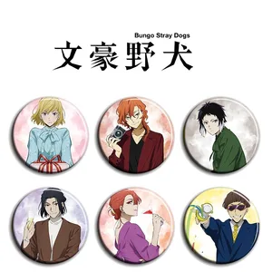 Anime BUNGO STRAY DOGS Dazai Osamu Nakajima Atsushi Kunikida Doppo Badges Cosplay Costume Garniture Itabag Bedge Brooch Pin Toy