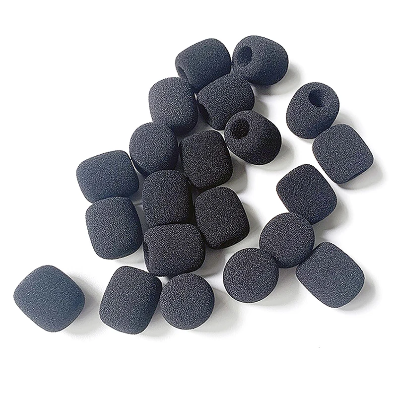 

10Pcs Black Mic Protector Replacement Headset Foam Covers Windscreen Windshield Sponge Covers Microphone Cover for Meeting Mic