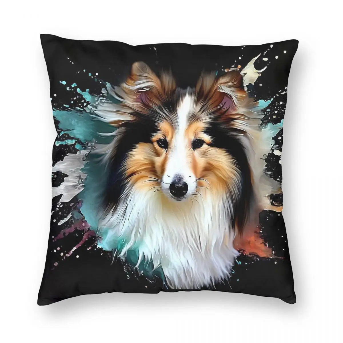 Элегантная квадратная наволочка Sheltie Shetland из овчины полиэстерная льняная