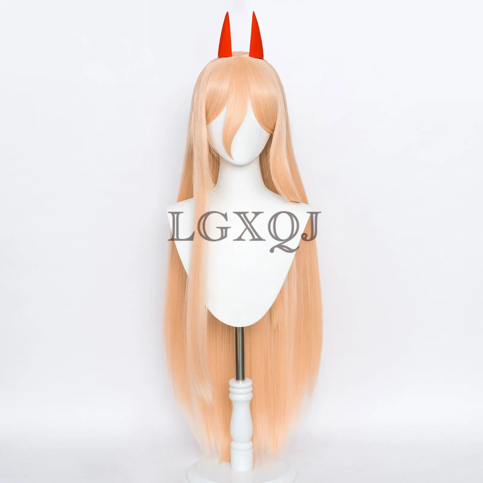 100 см Orange Power Косплей Бензопила Мужской Парик Парики Рога Makima Термостойкие Волосы
