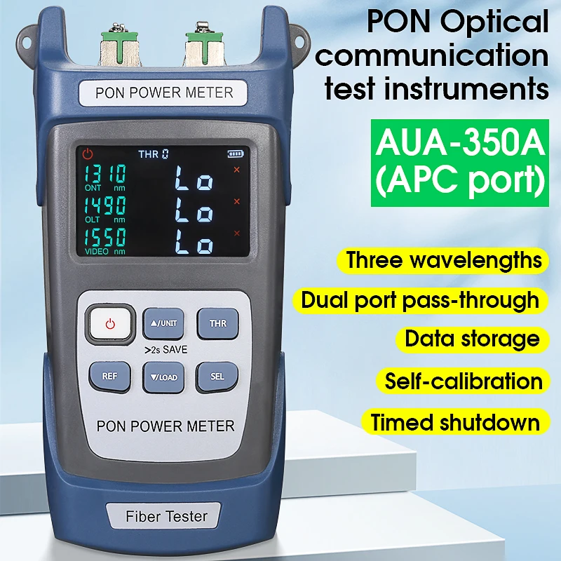 AUA-350A/U Handheld Fiber Optical PON Power Meter FTTX/ONT/OLT 1310/1490/1550nm with APC/UPC port(optional)