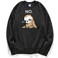kawaii sloth sleeping no funny hoodie sweatshirts men sweatshirt jumper hoody hoodies streetwear pullovers crewneck tops jumper