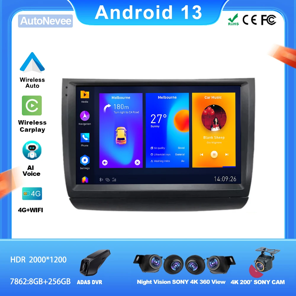 

Car Radio Android For TOYOTA PRIUS 20 2003 - 2009 Automotive Multimedia Player Touch Screen 9 Inch 5G DVD Wifi Adapter Display
