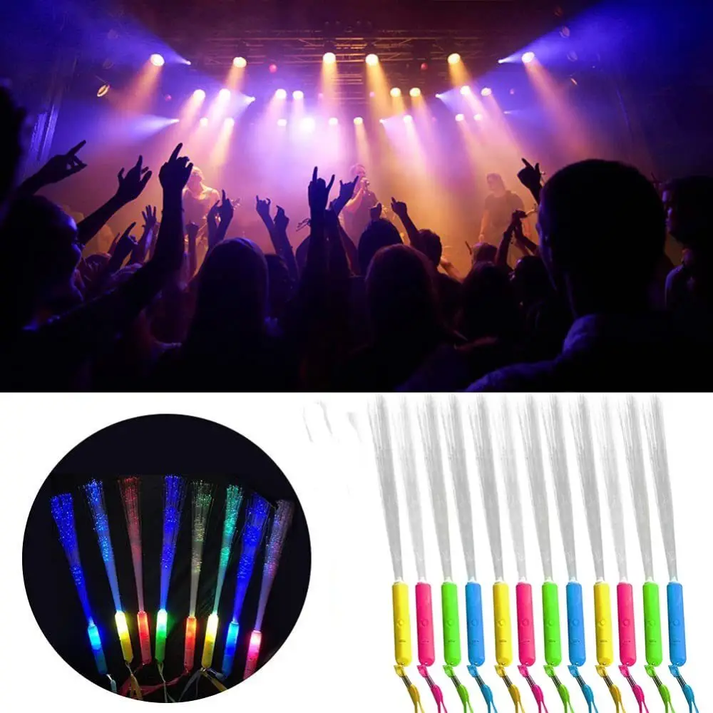 

LED Luminous Night Light Flashing Glow Sticks Color Changing Light Up Stick Glow Fiber Optic Wand