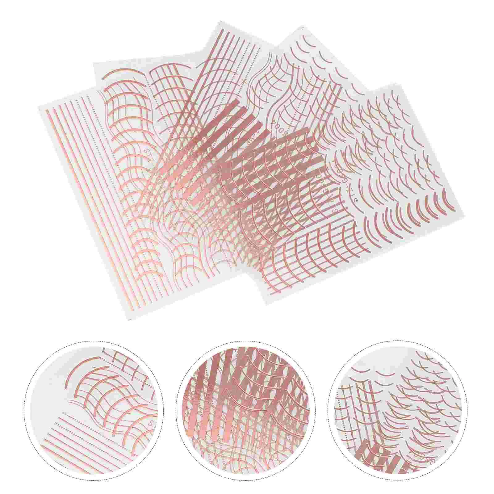 

Nail Stickers Decals Sticker Line Transfer Water Gold Adhesive Manicure Wedding Women Self Transfers Strip Decorations Nails