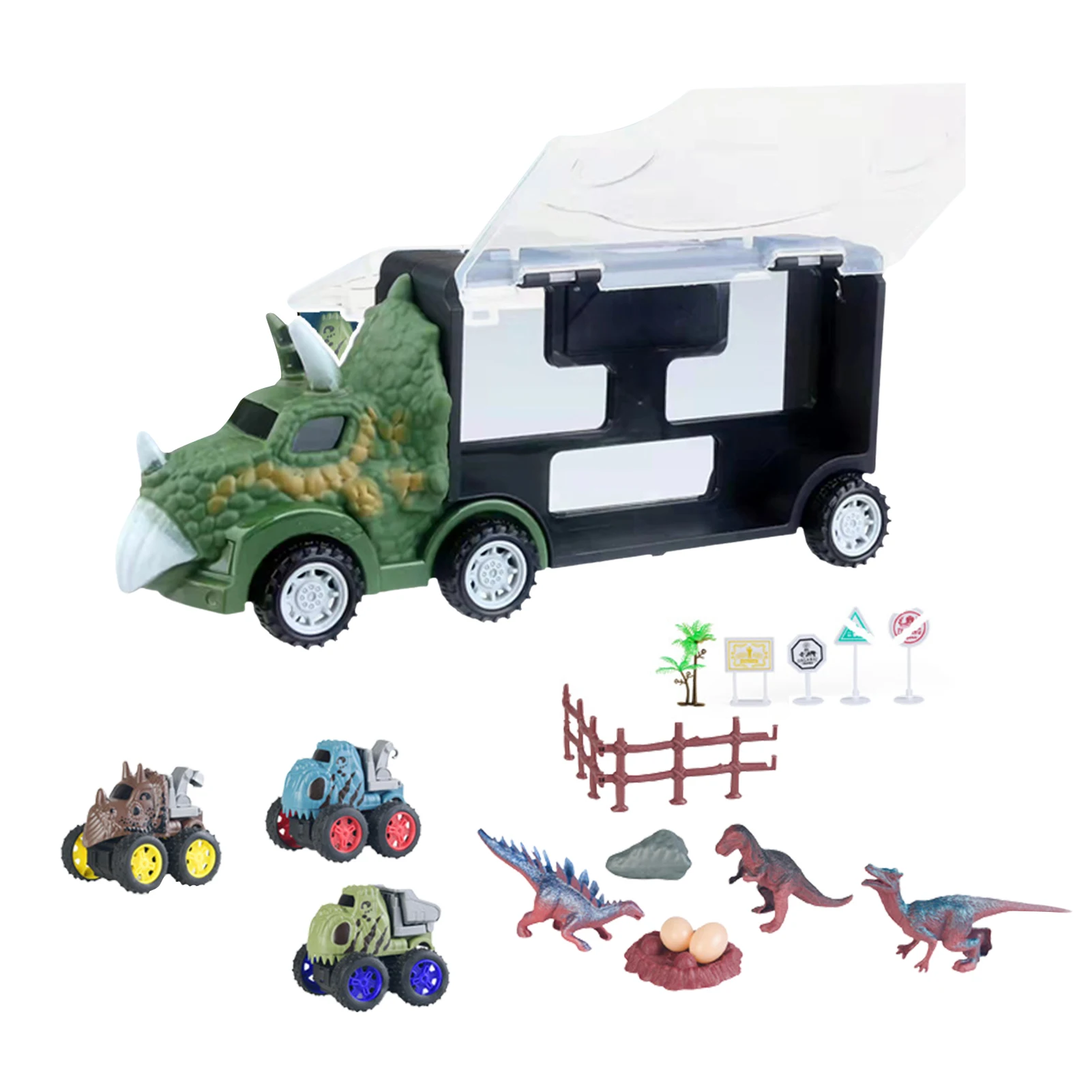 

Грузовик-переноска для малышей, игрушка-динозавр, модель динозавра, набор игрушек для хранения, игрушки динозавров, игровой набор с 1 больши...