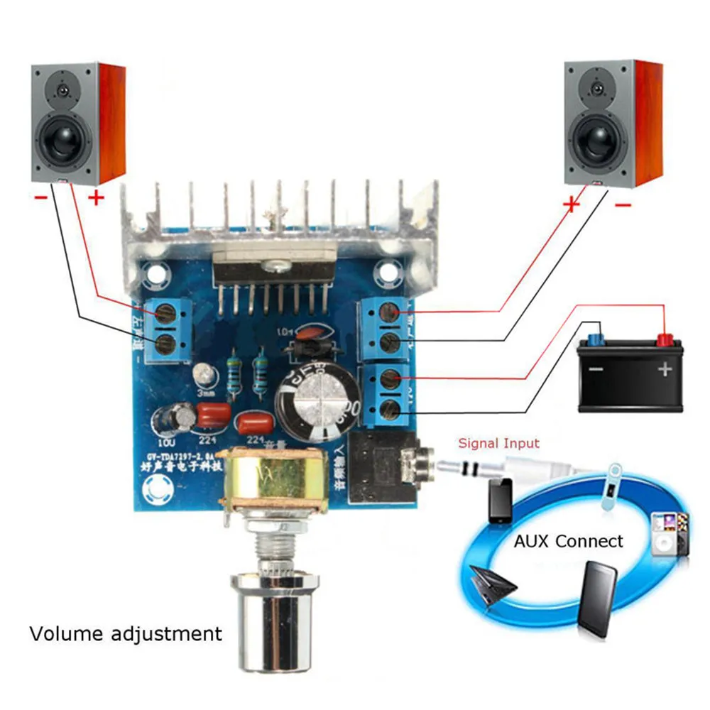 

TDA7297 Version B Amplifier Board DC 9-15V 15W*2 Digital Audio Power Amplifier Module Stereo Dual Channel 15W + 15W Amplificador