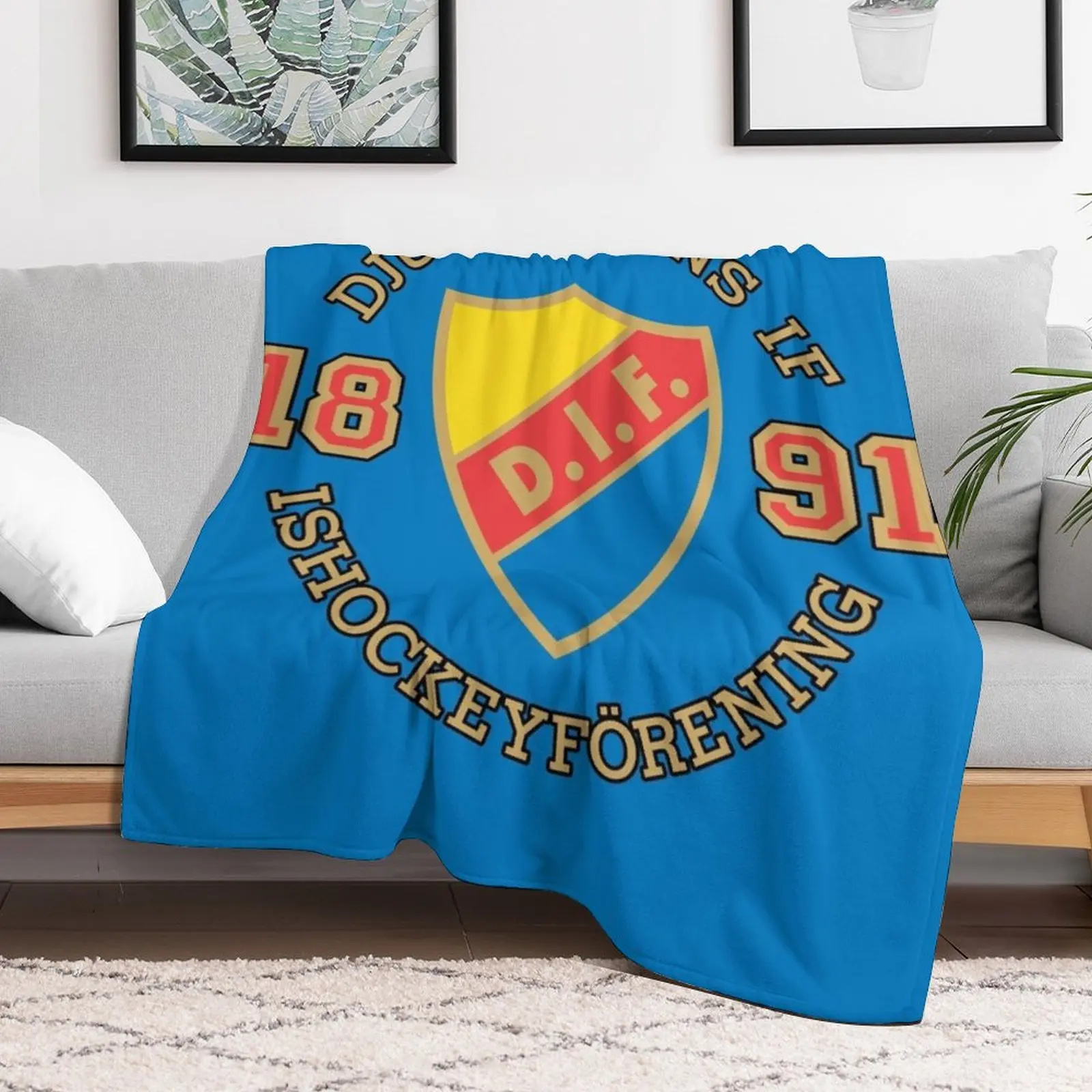 Djurg?rdens IF Хоккейное одеяло для путешествий теплое зимнее дивана мягкие одеяла