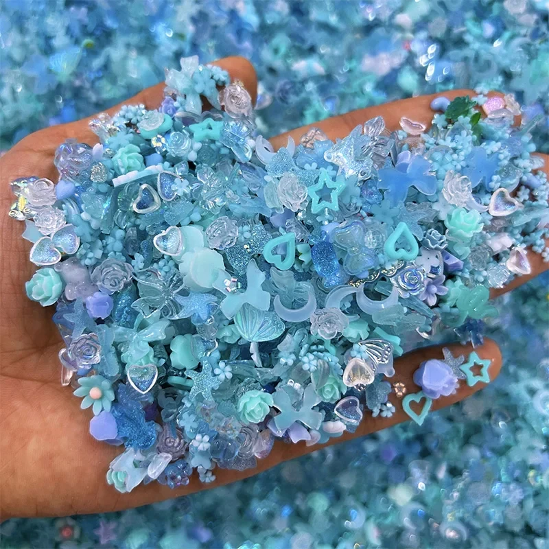 50/100/200 шт., разноцветные детали для маникюра