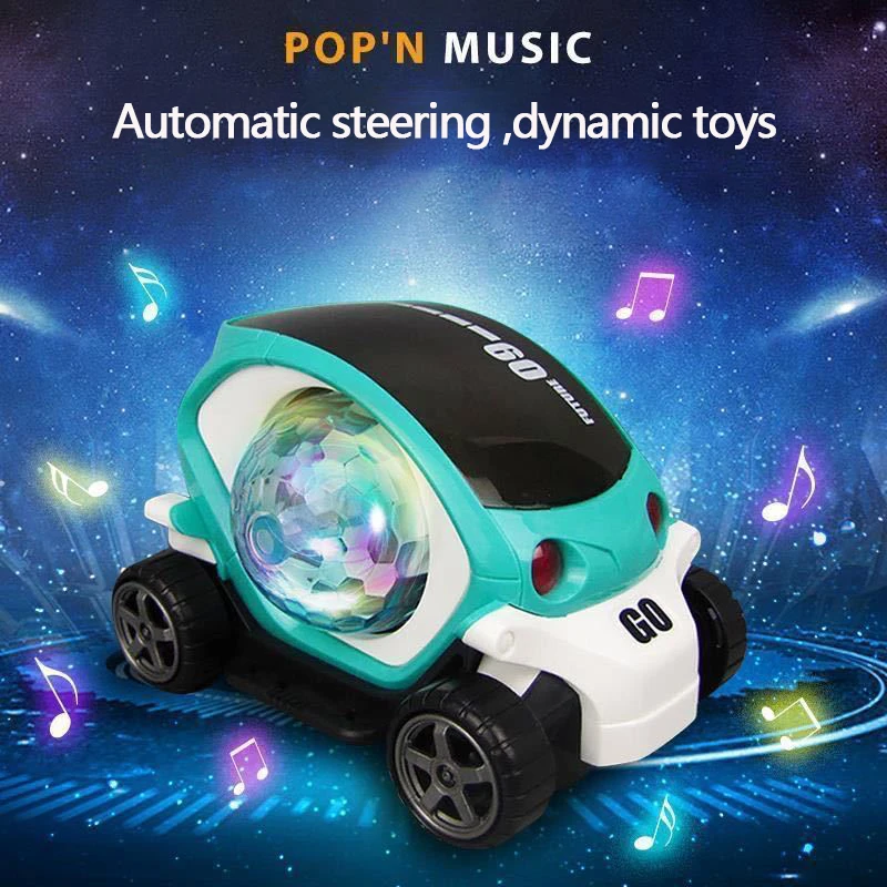 

Electric Universal Rotating Colorful Music Car with LED lights Kids Educational Toy for Child Gift Interesting Birthday Present