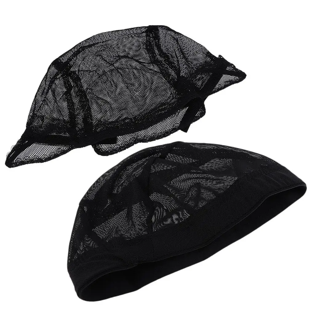 

2pcs Adjustable Weaving Net Cap Making Weave Cap Elastic Hair