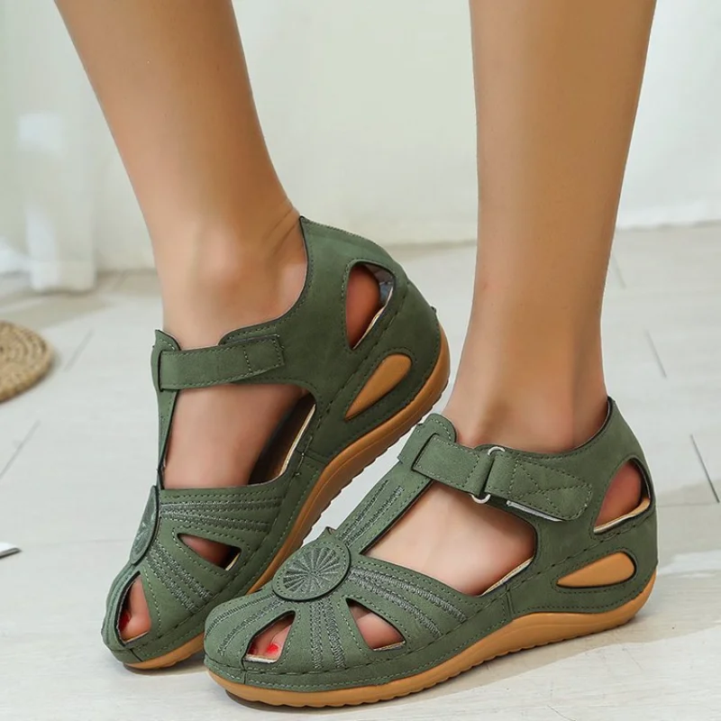 Sandals Women 2023 High Heel Sandals Casual Gladiato Platform Shoes Wedges Beach Flat Lightweight Sandals Sandalias Mujer 2023