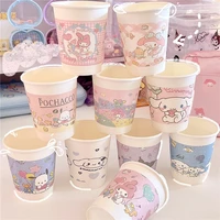 50pcs sanrio paper cup kawaii mymelody kuromi cinnamoroll disposable household party juice picnic eco friendly paper cup