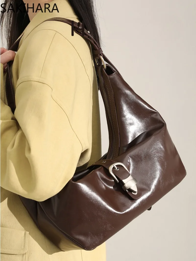 Женская винтажная однотонная сумка из бычьей кожи