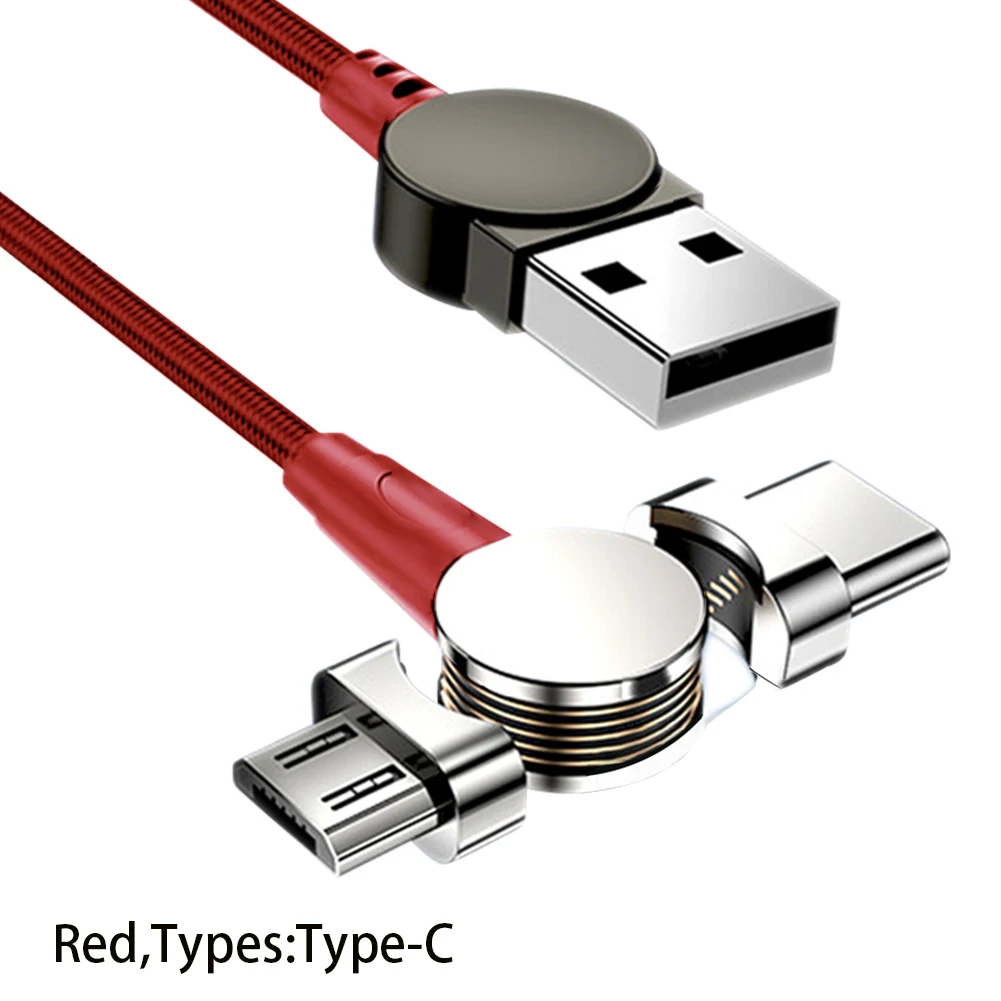 

Fast Charging Portable 2 In 1 Travel Wire Nylon Mobile Phone Data Transfer Magnetic Cable Mirco USB Type C Adapter Accessories