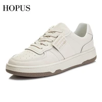 hopus womens sneakers 2022 new breathable large size woman shoes casual low cut leather fashion female sneakers vulcanize shoes