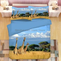 3d giraffe print bedding set duvet covers pillowcases one piece comforter bedding sets bedclothes bed linen not sheets 01