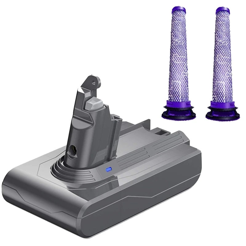 

Адаптер аккумулятора 21,6 в V6 DC62 + сменные передние фильтры 2 шт. для Dyson V6 SV04 SV03 DC58 DC59 DC61 DC74 Animal DC72