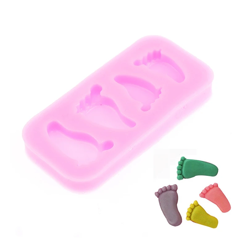 

1PC 3D Baby Feet Silicone Mold Fondant Cake Pudding Baking Tool Mold Decorating