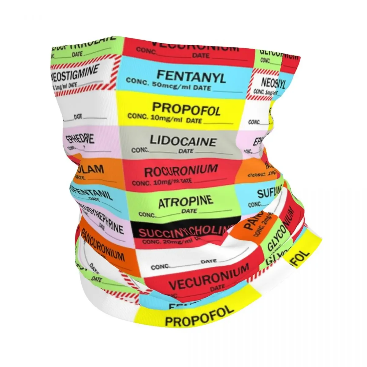 Бандана-этикетка для лекарств при анестезии обогреватель шеи женщин и мужчин