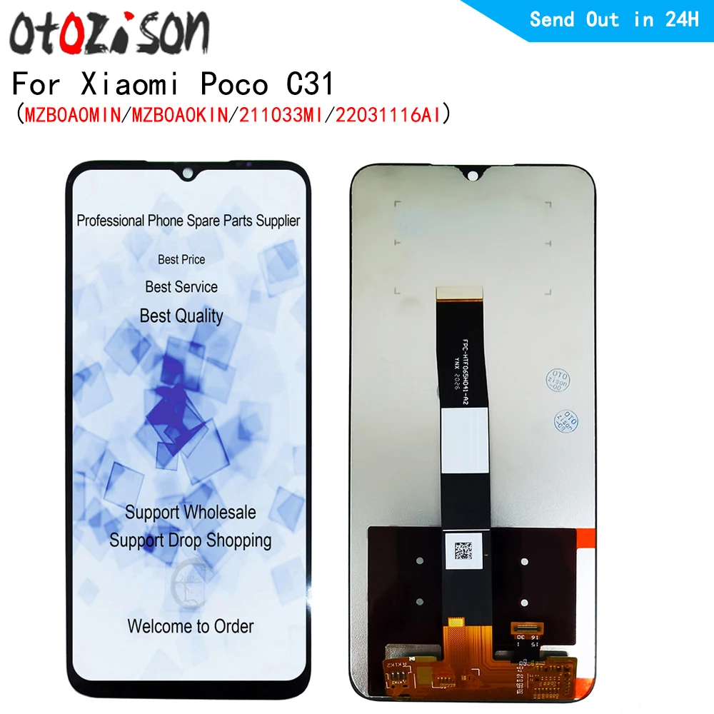 

6.53" IPS LCD For Xiaomi Poco C31 MZB0A0MIN MZB0A0KIN 211033MI LCD Display+Touch Panel Screen Digitizer with Frame Assembly