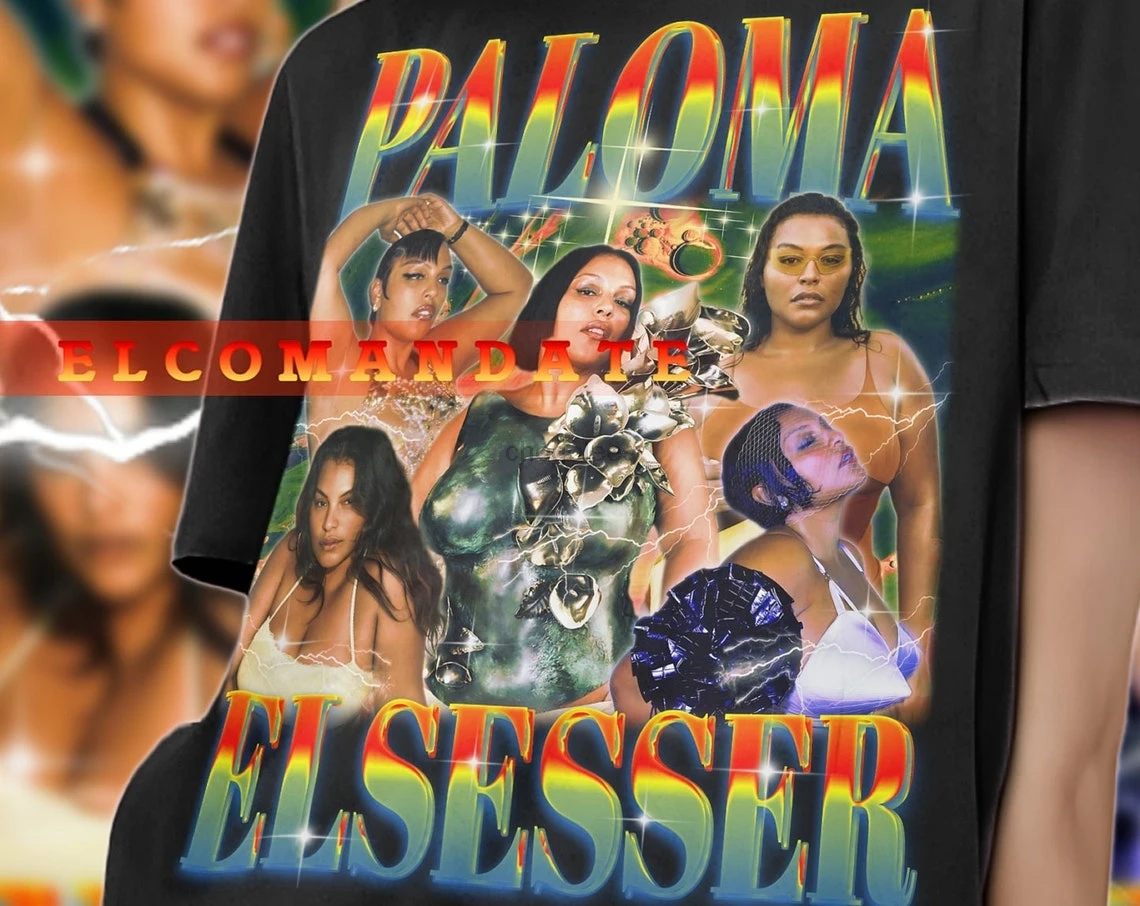 Винтажная рубашка PALOMA ELSESSER футболка Paloma Elsesser Homage футболки с фанатом ретро 90-е (
