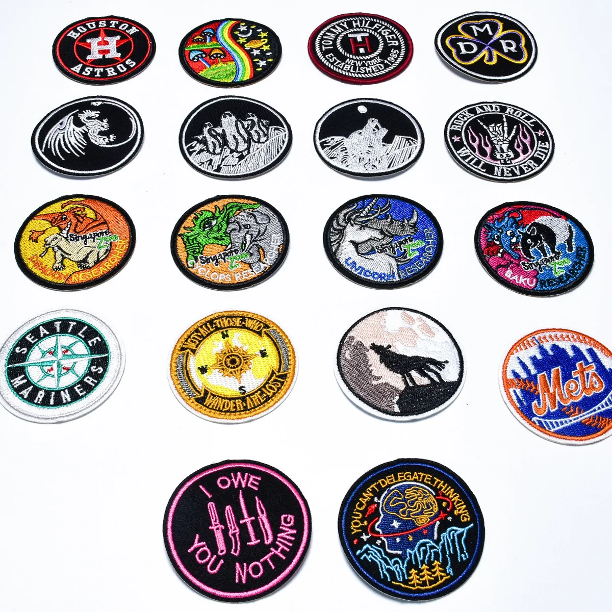 Новая круглая вышивка патч для глажки одежды своими руками ремонт отверстий