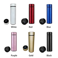500ml water bottle vacuum insulated mug 304 stainless steel led touches screen convenient water coffee drinks e2s