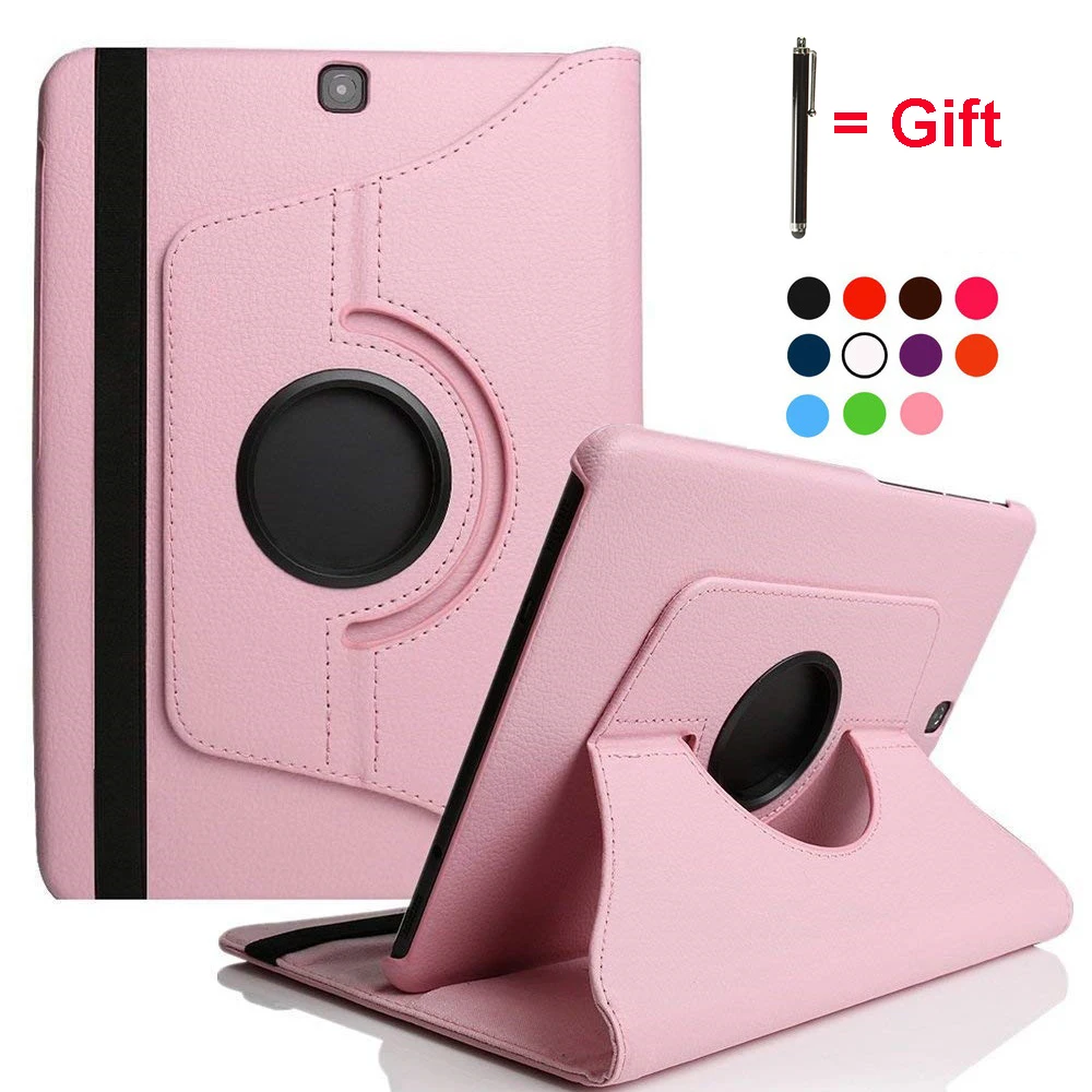 

Tablet Case for Samsung Galaxy Tab A 9.7 T550 T555 P550 SM-T550 SM-T555 Cover Rotating Case PU Leather Tablet Funda + Stylus Pen