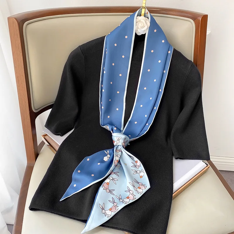 

Дизайнерский Роскошный шелковый шарф 15*2022 см, летняя модная Маленькая женская сумка, узкие шарфы, фирменный узкий длинный декоративный реме...