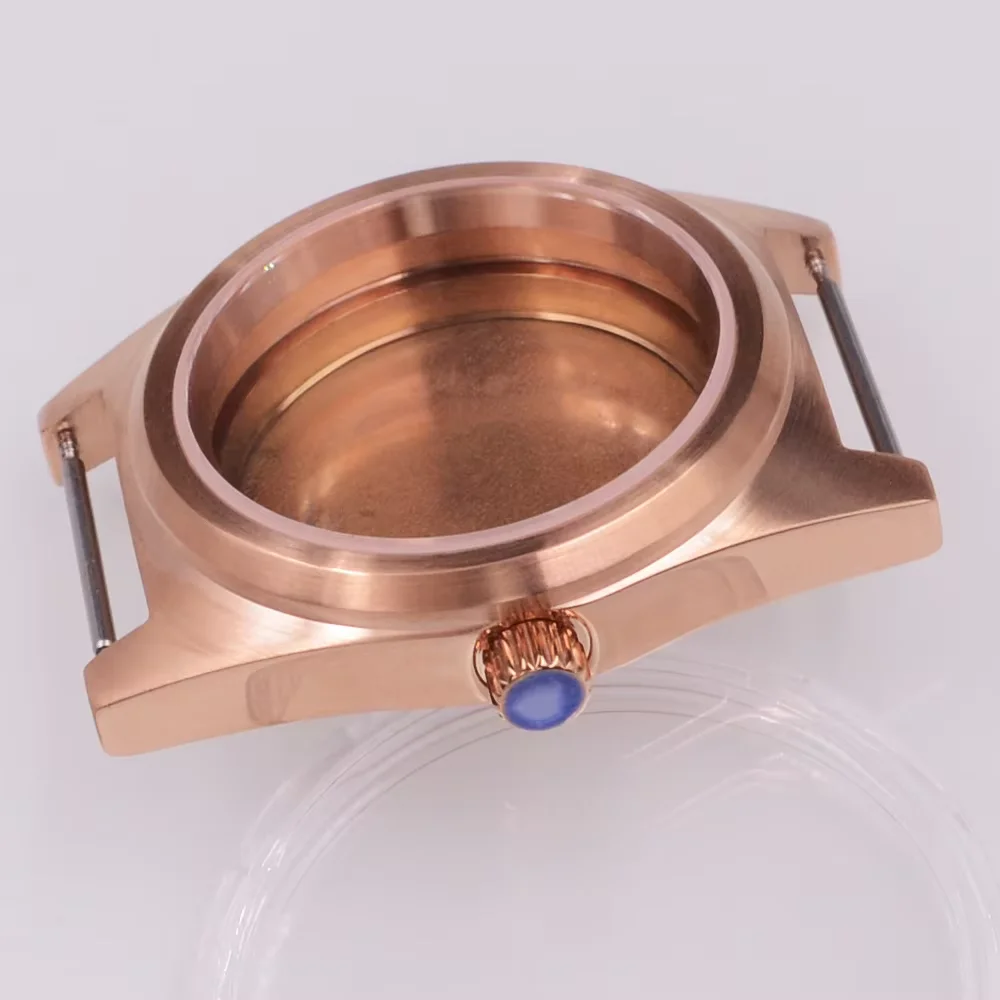 Корпус для часов из розового золота 38 мм сапфировое стекло подходит механизма NH35