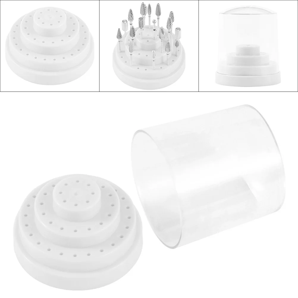 

1PC 48 Holes Nail Bit Holder Nail Polishing Machine Grinding Head Storage Box Manicure Drill Bits Container Tech supplies