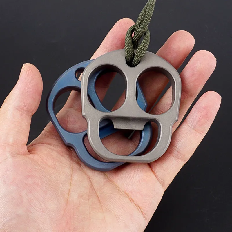 

Titanium Alloy Finger Ring Outdoor Camping Hiking Multifunction Pocket Portable EDC Tools DIY Decorative Accessories