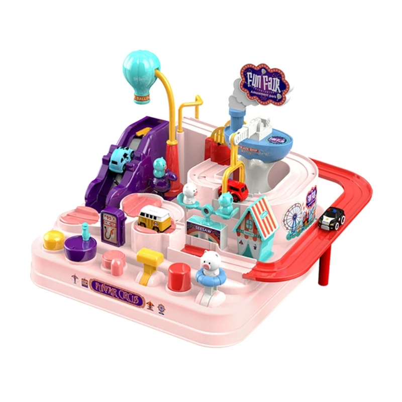 

Mini Track Car Toy Baby Play Vehicle Busy Board Anti-Collision & Anti-Slip Track Toy Children’s Rail Toy Learning Gift