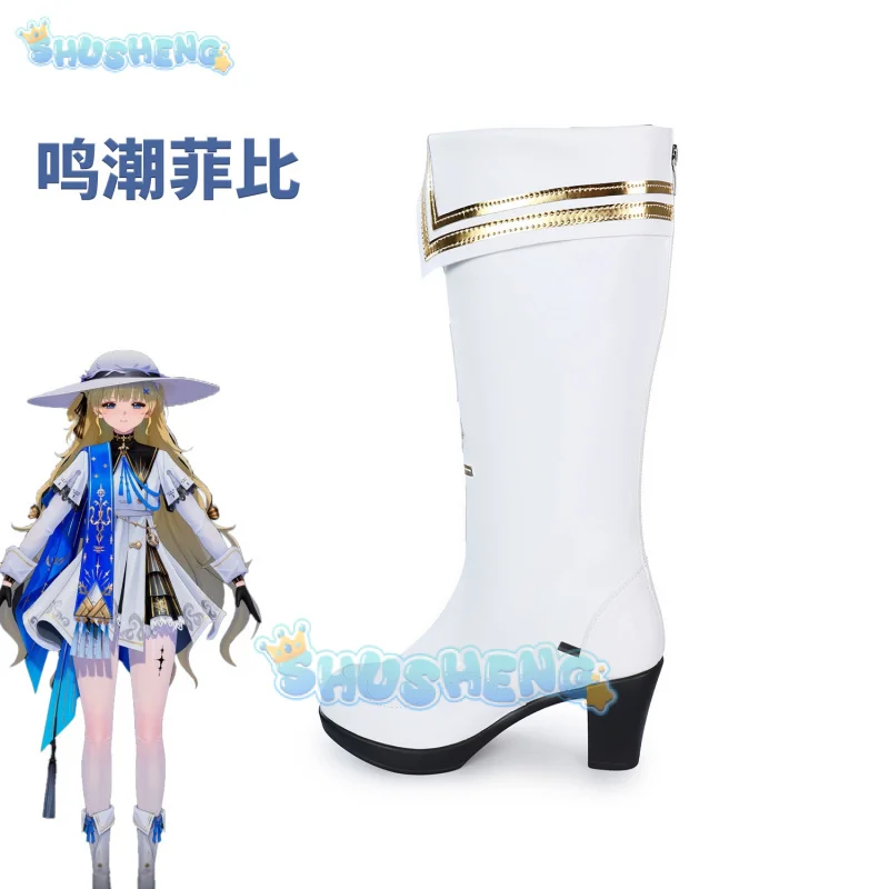 Wuthering Waves Фиби Обувь для косплея Аниме Персонаж Опора Хэллоуин Карнавал Вечеринка