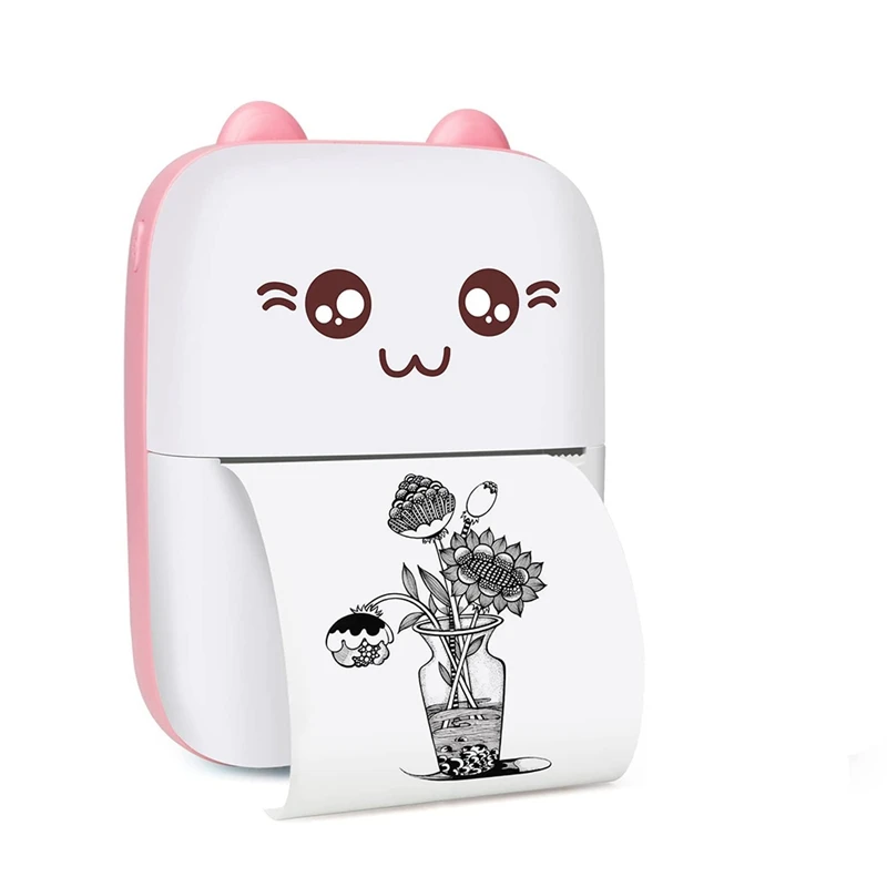 

Mini Portable Printer Photo Pocket Photo Bluetooth V4.0 200 DPI Label Sticker Receipt Printer Mobile Thermal Printer
