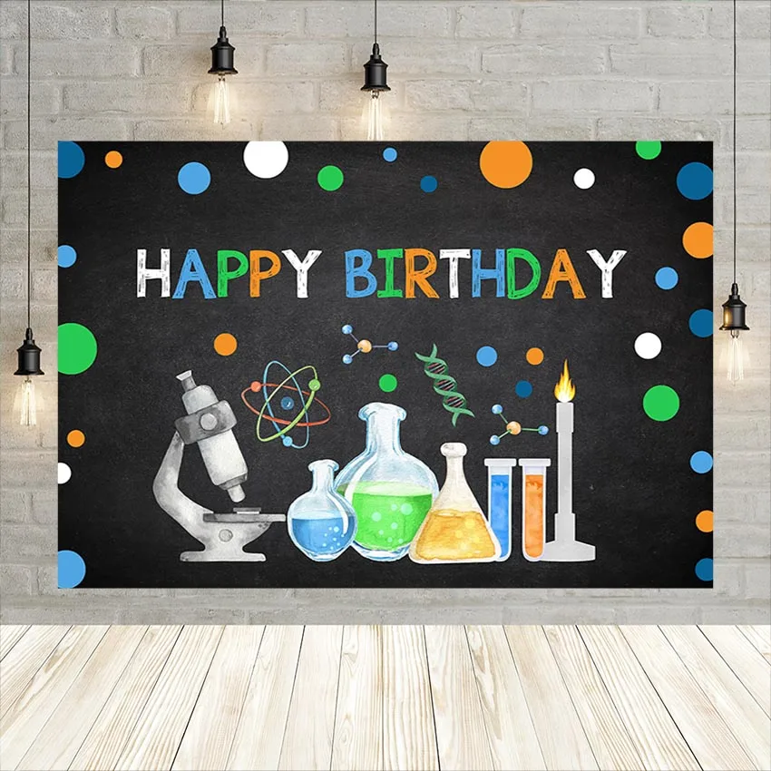 

Сумасшедшая лаборатория ученый день рождения фон точка химический элемент фотография фон фотостудия фотография