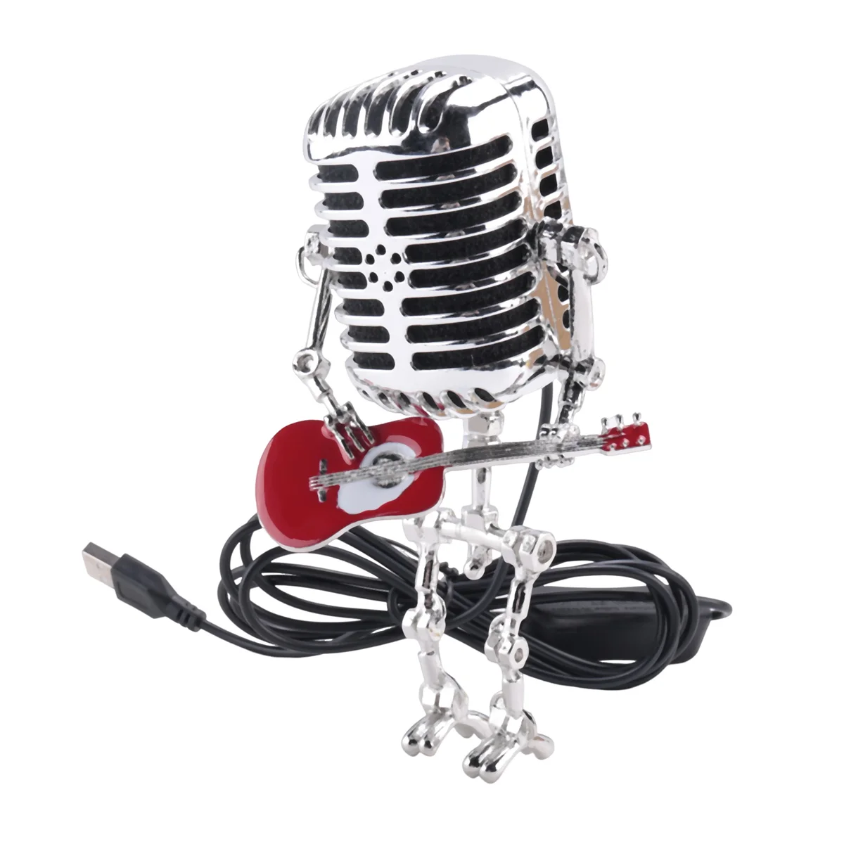 Настольная лампа с винтажным микрофоном в стиле ретро настольная робот