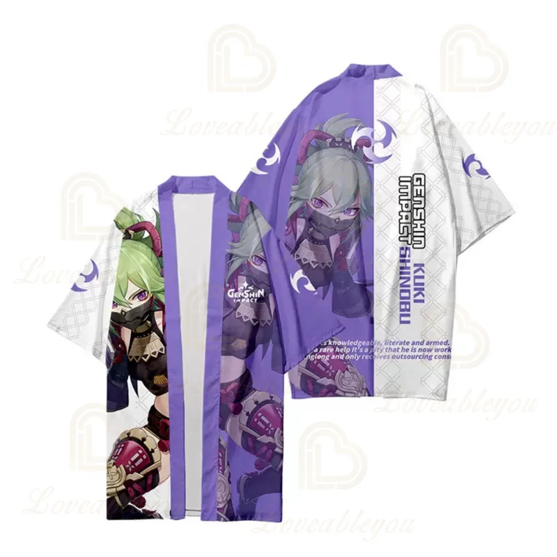 Халат-кимоно Genshin ударный для мужчин и женщин повседневная крутая Длинная