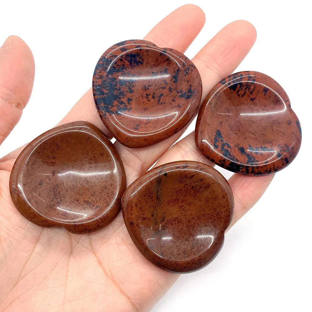 

1Pcs Natural Stone Rainbow Stone Decompression Artifact 40x40x6mm Love Heart Shaped Thumb Press Home Decoration Healing Crystal