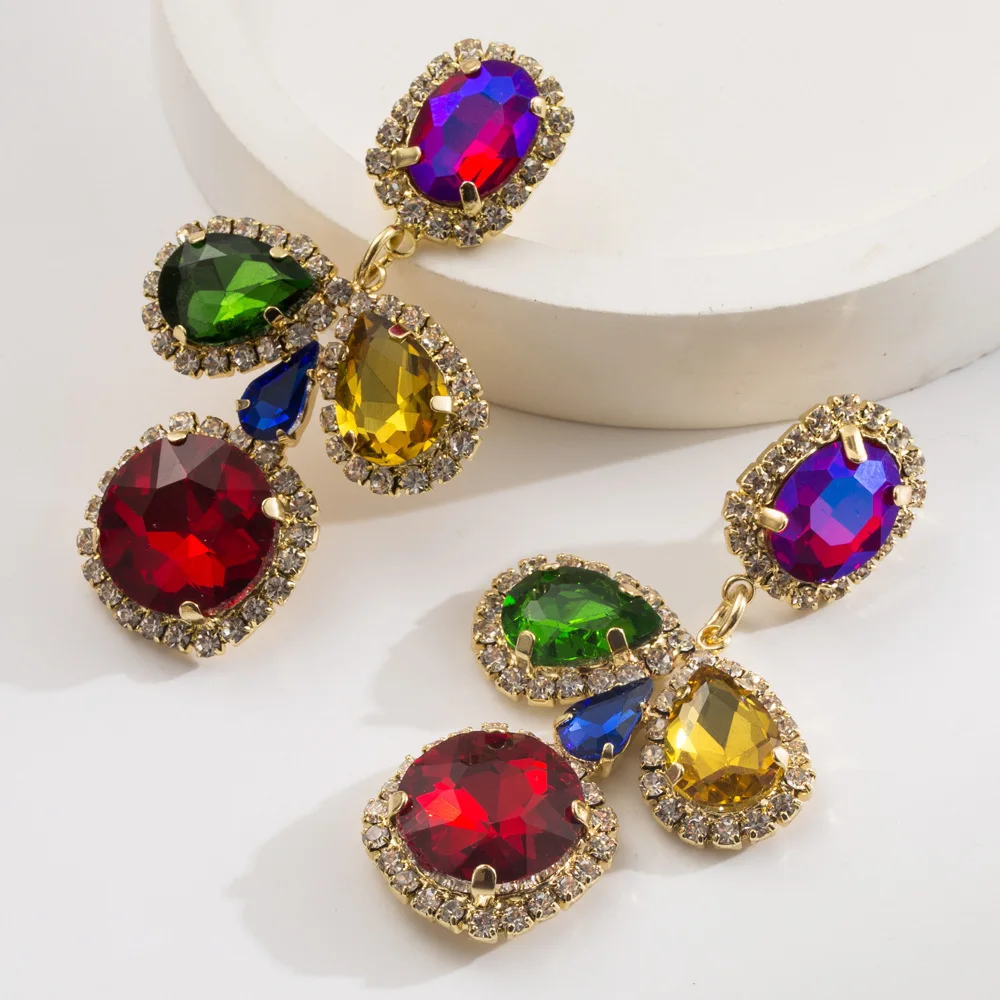 Металлические серьги-подвески с геометрическим рисунком для женщин новые