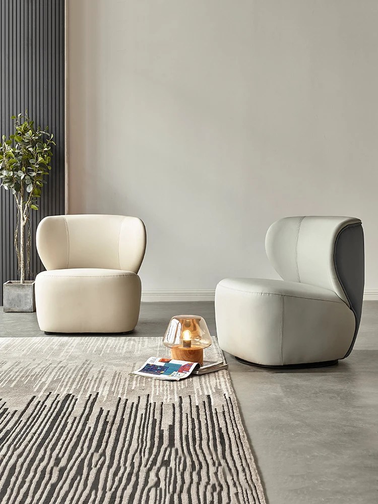 

YY Simple Armchair Nordic Light Luxury Wingback Chair Rotating Couch