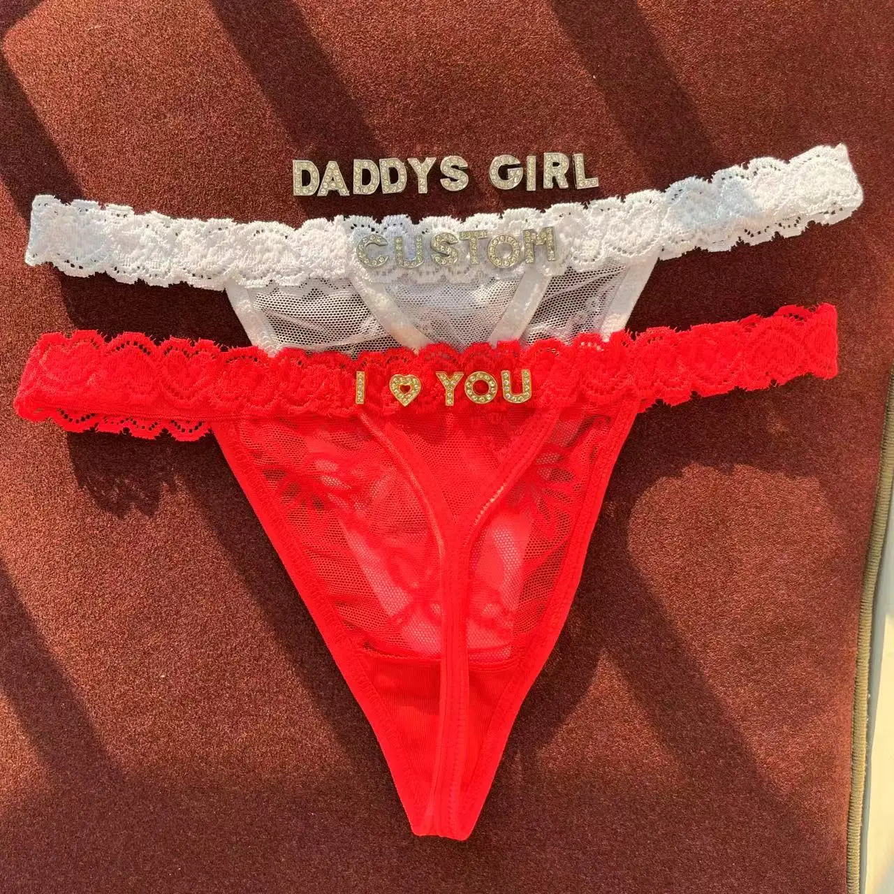 Трусики-стринги на заказ сексуальные индивидуальные новогодние подарки нижнее