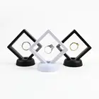 Бокс для хранения ювелирных изделий 10 шт., простой креативный пыленепроницаемый прозрачная ПЭ пленка-дисплей, прозрачная коробочка из пластика для хранения косметики