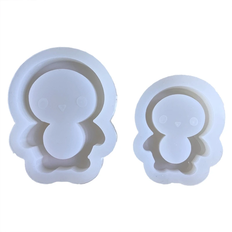 

41QC Penguin Ornament Quicksand Silicone Mold Keyring Pendant Handmade Decoration Mold for Valentine's Day Birthday Gift